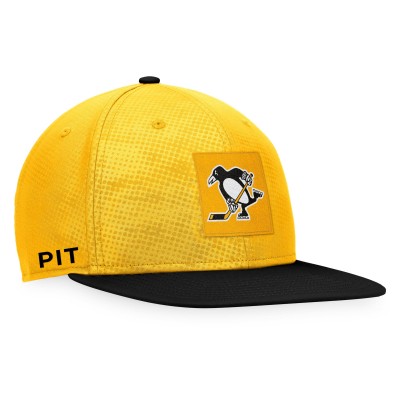 Бейсболка Pittsburgh Penguins Fanatics Gold/Black Authentic Pro Alternate Logo