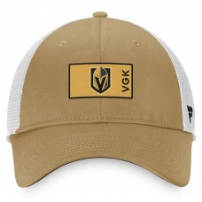 Vegas Golden Knights Authentic Pro Trucker Snapback Hat - Gold/White