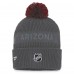 Шапка с помпоном Arizona Coyotes Authentic Pro Home Ice Cuffed - Charcoal
