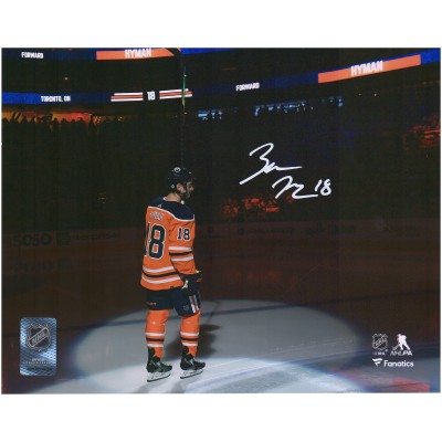 Autographed Edmonton Oilers Zach Hyman Fanatics Authentic 8 x 10 Opening Night Introduction Photograph