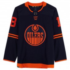 Игровая джерси Autographed Edmonton Oilers Zach Hyman Fanatics Authentic Navy adidas Alternate Authentic