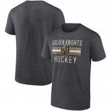 Mens Heathered Charcoal Vegas Golden Knights Sliding Away T-Shirt