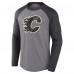 Calgary Flames Fanatics Heather Gray Special Edition Long Sleeve Tri-Blend Raglan T-Shirt