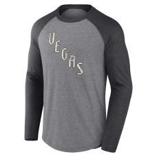 Футболка Vegas Golden Knights Fanatics Heather Gray/Black Special Edition 2.0 Long Sleeve Raglan Футболка Vegas Golden Knights Fanatics Heather Gray/Black Special Edition 2.0 Long Sleeve Raglan