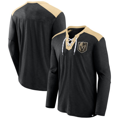 Футболка Vegas Golden Knights Fanatics Black Special Edition 2.0 Long Sleeve Lace-Up