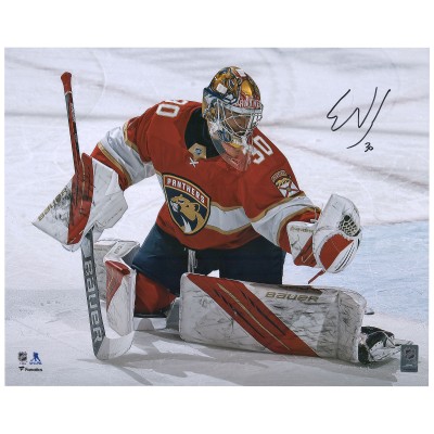 Autographed Florida Panthers Spencer Knight Fanatics Authentic 16 x 20 Save Photograph