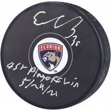 Шайба с автографом Spencer Knight Florida Panthers Fanatics Authentic Autographed with 1st Playoff Win 5/24/21 Inscription