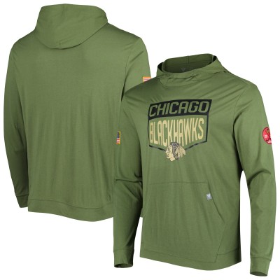 Толстовка Chicago Blackhawks Levelwear Thrive Tri-Blend - Olive