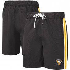 Pittsburgh Penguins G-III Sports by Carl Banks Sand Beach Swim Shorts - Black/Gold