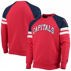 Washington Capitals Starter Game Time Raglan Pullover Sweatshirt - Red/Navy