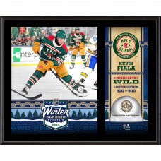 Kevin Fiala Minnesota Wild Fanatics Authentic 2022 Winter Classic 12 x 15 Sublimated Plaque with Game-Used Ice