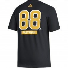 Футболка David Pastrnak Boston Bruins adidas Fresh Name & Number - Black