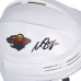Шлем Matthew Boldy Minnesota Wild Fanatics Authentic Autographed White Mini