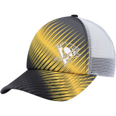 Женская бейсболка Pittsburgh Penguins adidas Black/White Graphic Foam Trucker