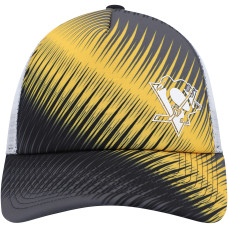 Женская бейсболка Pittsburgh Penguins adidas Black/White Graphic Foam Trucker
