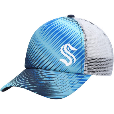 Женская Бейсболка Seattle Kraken adidas Light Blue/White Graphic Foam Trucker