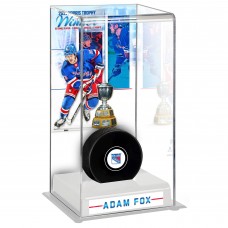 New York Rangers Adam Fox Fanatics Authentic 2021 Norris Trophy Winner Deluxe Tall Hockey Puck Case New York Rangers Adam Fox Fanatics Authentic 2021 Norris Trophy Winner Deluxe Tall Hockey Puck Case