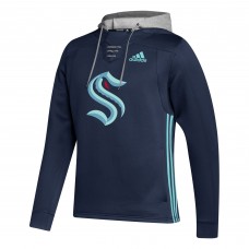 Seattle Kraken adidas Deep Sea Blue Skate Lace Primeblue Team Pullover Hoodie