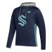 Seattle Kraken adidas Deep Sea Blue Skate Lace Primeblue Team Pullover Hoodie
