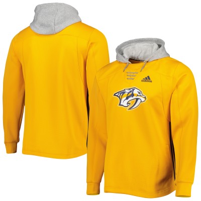 Толстовка Nashville Predators adidas Skate Lace Primeblue Team - Gold
