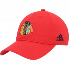 Chicago Blackhawks adidas Primary Logo Slouch Adjustable Hat - Red
