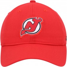 New Jersey Devils adidas Primary Logo Slouch Adjustable Hat - Red
