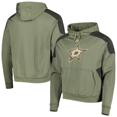 Толстовка Dallas Stars adidas Military Appreciation Primegreen - Olive
