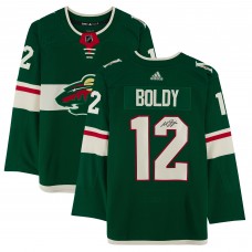 Игровая джерси Autographed Minnesota Wild Matthew Boldy Fanatics Authentic Green adidas Authentic