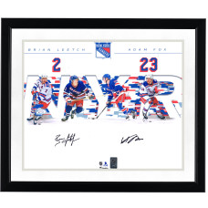 Фото Multi-Signed New York Rangers Adam Fox & Brian Leetch Fanatics Authentic 16 x 20 Dual