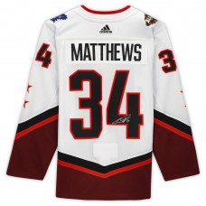 Игровая джерси Autographed Toronto Maple Leafs Auston Matthews Fanatics Authentic White 2022 NHL All-Star Game adidas Authentic