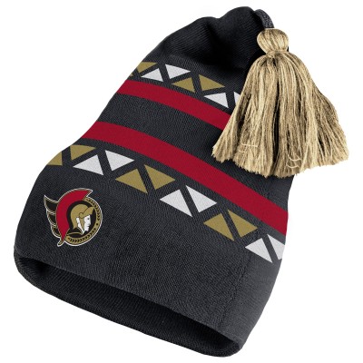 Шапка с помпоном Ottawa Senators adidas Reverse Retro 2.0 - Black