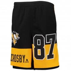 Именные шорты Sidney Crosby Pittsburgh Penguins Youth Pandemonium - Black