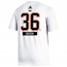 John Gibson Anaheim Ducks adidas Reverse Retro 2.0 Name & Number T-Shirt - White