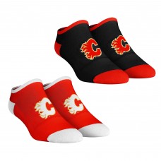 Calgary Flames Rock Em Socks Womens Core Team 2-Pack Low Cut Ankle Sock Set