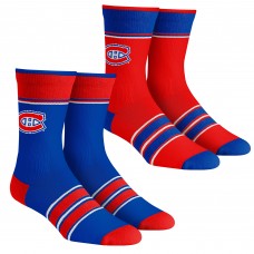 Montreal Canadiens Rock Em Socks Youth Multi-Stripe 2-Pack Team Crew Sock Set