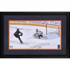 Autographed Edmonton Oilers Leon Draisaitl Fanatics Authentic Framed 10 x 18 Goal vs. Chicago Blackhawks Photograph - Limited Edition of 29