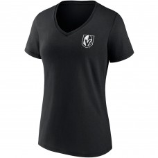 Vegas Golden Knights Womens Team Mothers Day V-Neck T-Shirt - Black