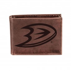 Anaheim Ducks Bifold Leather Wallet - Brown