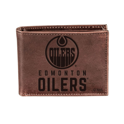 Кошелёк Edmonton Oilers Brown Bifold Leather