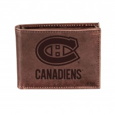 Montreal Canadiens Brown Bifold Leather Wallet