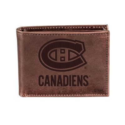 Montreal Canadiens Brown Bifold Leather Wallet