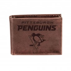Кошелек Pittsburgh Penguins Brown Bifold Leather