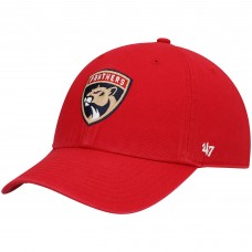 Florida Panthers 47 Logo Clean Up Adjustable Hat - Red
