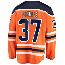Warren Foegele Edmonton Oilers Home Breakaway Player Jersey - Orange