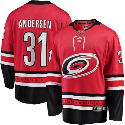 Игровая джерси Frederik Andersen Carolina Hurricanes Home Breakaway - Red