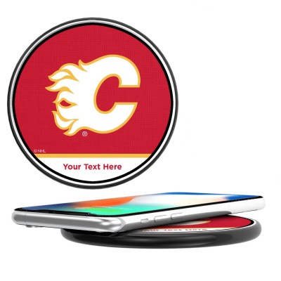 Беспроводная зарядка Calgary Flames Personalized 10-Watt Wireless