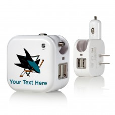 Блок питания San Jose Sharks Personalized 2-In-1 USB