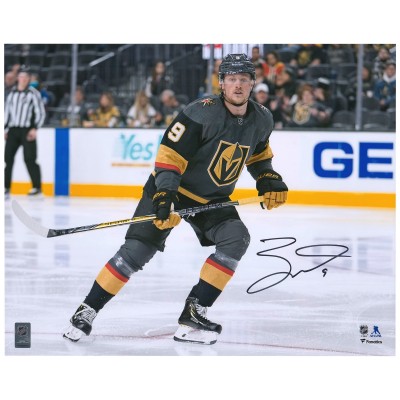 Autographed Vegas Golden Knights Jack Eichel Fanatics Authentic 16 x 20 Debut Photograph