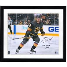 Фото с автографом Vegas Golden Knights Jack Eichel Fanatics Authentic 16 x 20 Debut with 'VGK DEBUT 2/16/22 Inscription