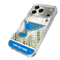 St. Louis Blues Keyscaper Personalized Stripe iPhone Glitter Case